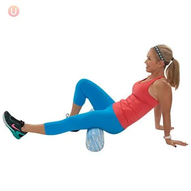 Lying Glute and Piriformis Stretch with a Foam Roller