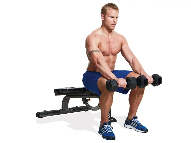 Overhand (Supine) Wrist Curl Over Bench