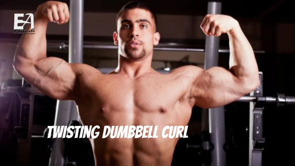 twisting dumbbell curl