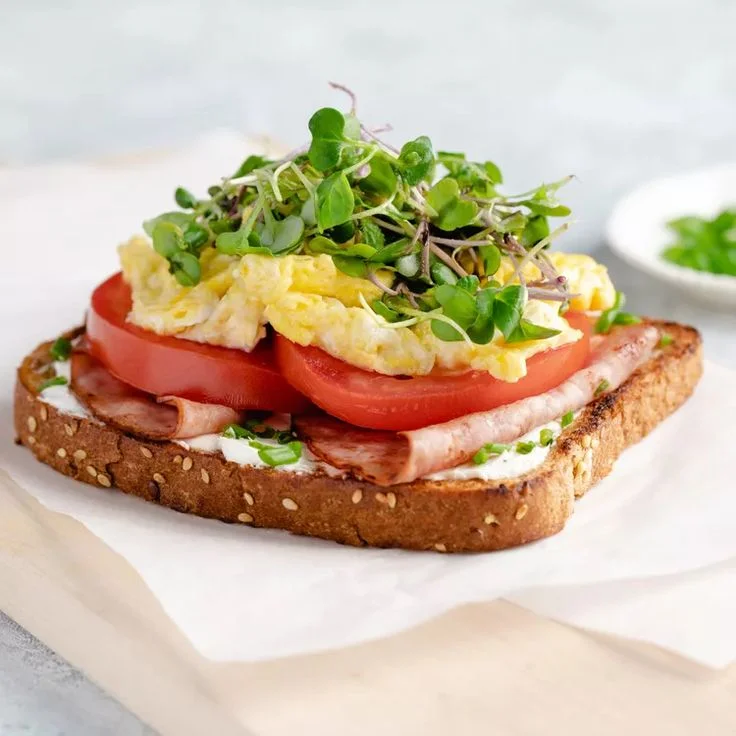 Ham, Egg & Sprouts Breakfast Sandwich
