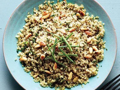Mediterranean Quinoa Salad with Pine Nuts