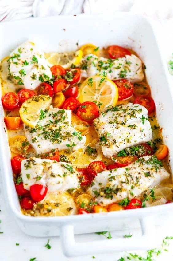 Baked Cod with Herbed Butter